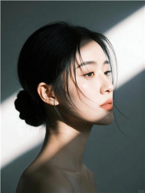 光影艺术盘发美女人像艺术摄影